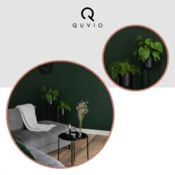 QUVIO Plantenstandaard Binnen - Inclusief Pot - Staande Plantenbak - Metaal - Bloempot - 22 X 22 X 60 Cm - Zwart -Tuin En Buiten 1200x1200 780