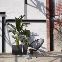 Capi Europe - Bloempot Vierkant Smooth NL - 50x50x50 - Zwart - Voor Binnen En Buiten - KBL904 -Tuin En Buiten 1200x1200 794