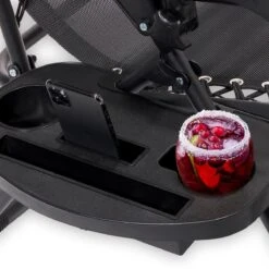 LifeGoods Opvouwbare Tuinstoelen - Verstelbaar Zonnescherm - 2 Stuks - 30°-90° Verstelbaar - Metaal - Zwart -Tuin En Buiten 1200x1200 88