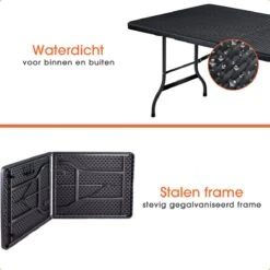 Lenx Klaptafel - Inklapbare Tafel - Opvouwbare Tuintafel - Vouwtafel - Inclusief Handvat En 2 Tafelkleden - 180x75x74cm - 6 Tot 8 Personen 12 Lenx Klaptafel - Inklapbare Tafel - Opvouwbare Tuintafel - Vouwtafel - Inclusief Handvat En 2 Tafelkleden - 180x75x74cm - 6 Tot 8 Personen -Tuin En Buiten 1200x1200 98