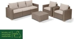 Allibert California Loungeset - 5 Personen - Cappuccino -Tuin En Buiten 1200x648