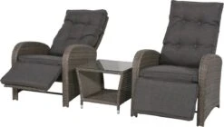 Loungeset Duoset Melia 2 Verstelbare Stoelen + Tafel - Balkonset -Tuin En Buiten 1200x682