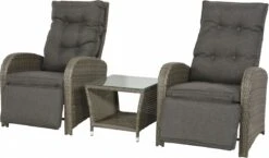 Loungeset Duoset Melia 2 Verstelbare Stoelen + Tafel - Balkonset -Tuin En Buiten 1200x703