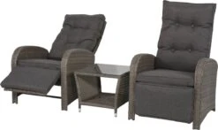 Loungeset Duoset Melia 2 Verstelbare Stoelen + Tafel - Balkonset -Tuin En Buiten 1200x713