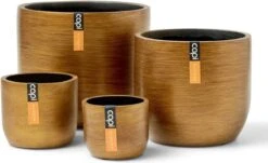Capi Europe - Set Van 4 - Bloempot Binnen - Retro - - Goud - Bloempot Voor Binnen - BOX-BRTG-4 -Tuin En Buiten 1200x736