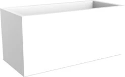 Elho Vivo Matt Finish Lang Wielen 90 - Grote Staande Plantenbak Voor Binnen & Buiten - Gemaakt Van Gereycled Plastic - L 39 X W 88 X H 41 Cm - Wit -Tuin En Buiten 1200x744