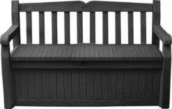 Keter Eden Garden Bench Opbergbank - 265L - 140x60x84cm - Zwart/Grijs 13 Keter Eden Garden Bench Opbergbank - 265L - 140x60x84cm - Zwart/Grijs -Tuin En Buiten 1200x763