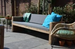 Wood4you - Tuinbank - Ameland - 'Doe Het Zelf' Bouwpakket Steigerhout 152Lx72Hx57D Cm - Incl Kussen -Tuin En Buiten 1200x794 1