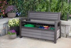 Keter - Hudson Bench Box - 2-zits Bank - Opbergbox - Hout Look & Feel - 227L - 138x63x89cm - Antraciet 19 Keter - Hudson Bench Box - 2-zits Bank - Opbergbox - Hout Look & Feel - 227L - 138x63x89cm - Antraciet -Tuin En Buiten 1200x800 57