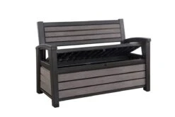 Keter - Hudson Bench Box - 2-zits Bank - Opbergbox - Hout Look & Feel - 227L - 138x63x89cm - Antraciet 23 Keter - Hudson Bench Box - 2-zits Bank - Opbergbox - Hout Look & Feel - 227L - 138x63x89cm - Antraciet -Tuin En Buiten 1200x800 59