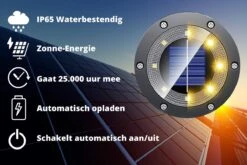 Q-Mate 4 X LED Solar Grondspot Zwart - Solar Tuinverlichting - Buitenlamp - Tuinverlichting Op Zonne-Energie -Tuin En Buiten 1200x800 74