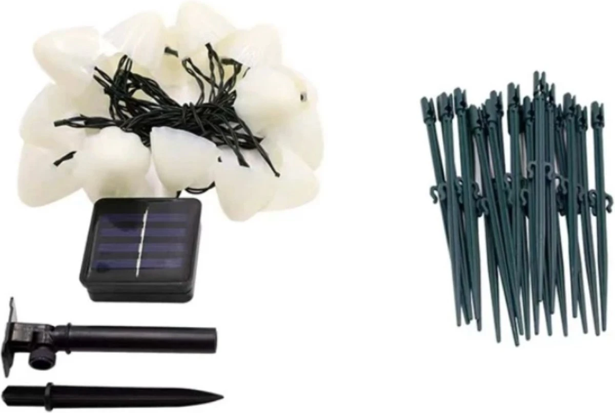 Cynergie - Tuinverlichting Op Zonneenergie - 20 X Led Lampen - Solar Lampjes Met Paddenstoelen - Kerstverlichting Buiten 7 Cynergie - Tuinverlichting Op Zonneenergie - 20 X Led Lampen - Solar Lampjes Met Paddenstoelen - Kerstverlichting Buiten - Afbeelding 7