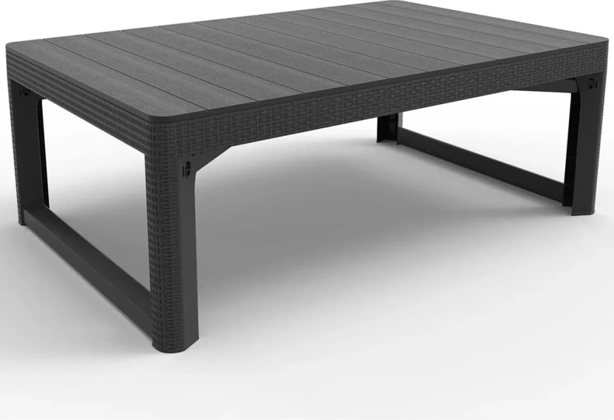 Allibert Lyon Tuintafel - 116x71,5x66/40 Cm - Grafiet 12 Allibert Lyon Tuintafel - 116x71,5x66/40 Cm - Grafiet - Afbeelding 12