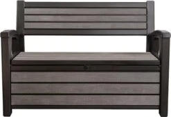 Keter - Hudson Bench Box - 2-zits Bank - Opbergbox - Hout Look & Feel - 227L - 138x63x89cm - Antraciet 22 Keter - Hudson Bench Box - 2-zits Bank - Opbergbox - Hout Look & Feel - 227L - 138x63x89cm - Antraciet -Tuin En Buiten 1200x822