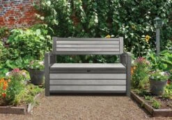 Keter - Hudson Bench Box - 2-zits Bank - Opbergbox - Hout Look & Feel - 227L - 138x63x89cm - Antraciet 15 Keter - Hudson Bench Box - 2-zits Bank - Opbergbox - Hout Look & Feel - 227L - 138x63x89cm - Antraciet -Tuin En Buiten 1200x841