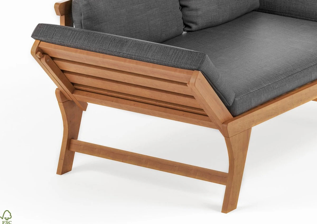 Loungebank Tuin FSC Antraciet – Makkelijk Verstelbaar Lounge Bank Balkon – Tuinbank Lounge Hardhout FSC – Perfecthomeshop 8 Loungebank Tuin FSC Antraciet – Makkelijk Verstelbaar Lounge Bank Balkon – Tuinbank Lounge Hardhout FSC – Perfecthomeshop - Afbeelding 8