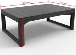Allibert Lyon Tuintafel - 116x71,5x66/40 Cm - Grafiet 26 Allibert Lyon Tuintafel - 116x71,5x66/40 Cm - Grafiet -Tuin En Buiten 1200x881