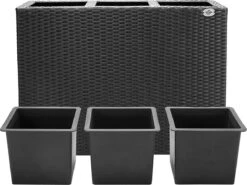 Casaria Staande Plantenbak – Met Waterafvoer 83x30,5x60cm - Zwart 9 Casaria Staande Plantenbak – Met Waterafvoer 83x30,5x60cm - Zwart -Tuin En Buiten 1200x900 26