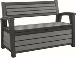Keter - Hudson Bench Box - 2-zits Bank - Opbergbox - Hout Look & Feel - 227L - 138x63x89cm - Antraciet 25 Keter - Hudson Bench Box - 2-zits Bank - Opbergbox - Hout Look & Feel - 227L - 138x63x89cm - Antraciet -Tuin En Buiten 1200x922