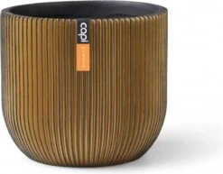 Capi Europe - Bloempot Bol Groove - 23x21 - Goud - Bloempot Voor Binnen - BGVGB134 -Tuin En Buiten 1200x939 1