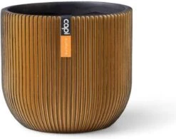 Capi Europe - Bloempot Bol Groove - 23x21 - Goud - Bloempot Voor Binnen - BGVGB134 -Tuin En Buiten 1200x947 1