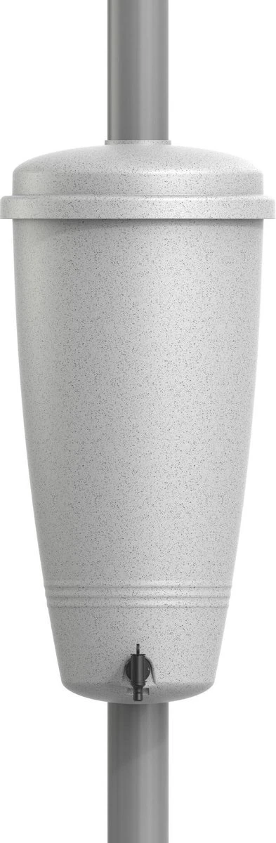 Elho Green Basics Rain Catcher 33 - Regenton Voor Balkonbuiten - Ø 33.5 X H 73.5 Cm - Grijs/Living Concrete 1 Elho Green Basics Rain Catcher 33 - Regenton Voor Balkonbuiten - Ø 33.5 X H 73.5 Cm - Grijs/Living Concrete