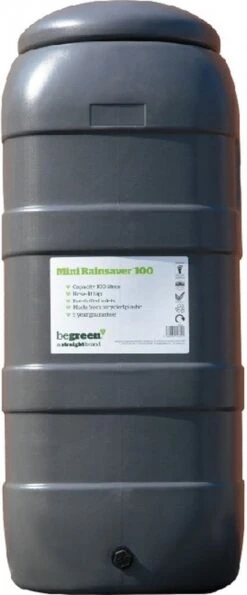 Harcostar Rainsaver Regenton 100 Liter Antraciet Met Vulautomaat En 3 Delige Voet -Tuin En Buiten 498x1200