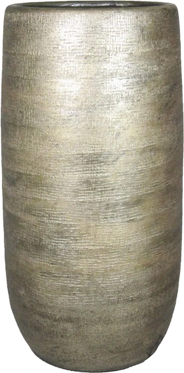 Bloempot Mira Hoog - D26 X H50cm - Goud 1 Bloempot Mira Hoog - D26 X H50cm - Goud