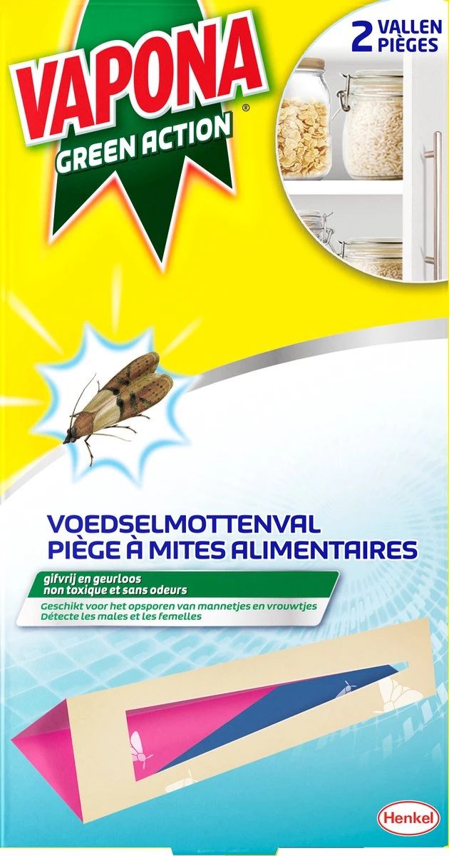 Vapona Voedselmottenval - Voedelsmotten Bestrijden - 2 Stuks 1 Vapona Voedselmottenval - Voedelsmotten Bestrijden - 2 Stuks