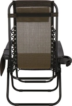 Springos Tuinstoel | Ligstoel | Opvouwbaar | Verstelbaar | Ergonomische Hoofdsteun | Bruin / Zwart -Tuin En Buiten 816x1200