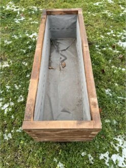 AMISHOUT - Plantenbak Van Balkjes 120x40x40 Cm - Bruin -Tuin En Buiten 902x1200 2