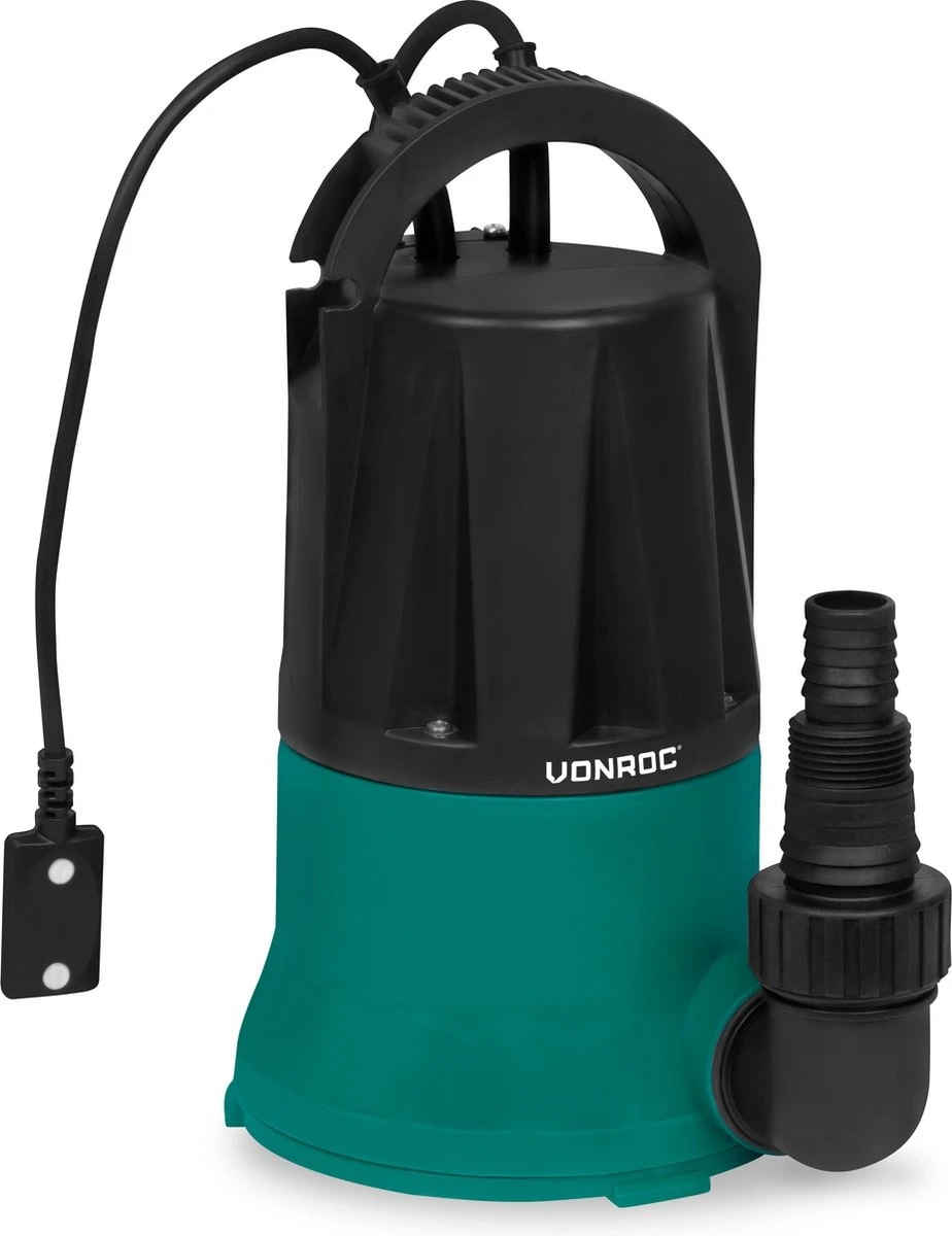VONROC Dompelpomp / Vlakzuigpomp / Dweilpomp - Tot 1mm Met Sensorschakelaar - 400W - 6000l/h - Voor Schoon Water 1 VONROC Dompelpomp / Vlakzuigpomp / Dweilpomp - Tot 1mm Met Sensorschakelaar - 400W - 6000l/h - Voor Schoon Water