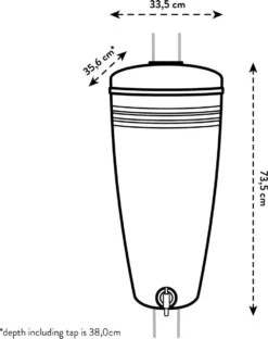 Elho Green Basics Rain Catcher 33 - Regenton Voor Balkonbuiten - Ø 33.5 X H 73.5 Cm - Grijs/Living Concrete 14 Elho Green Basics Rain Catcher 33 - Regenton Voor Balkonbuiten - Ø 33.5 X H 73.5 Cm - Grijs/Living Concrete -Tuin En Buiten 951x1200